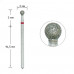 Replaceable diamond mill for Tufi Profi manicure the Ball, a red notch, (001 035R)