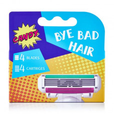 The replaceable cartridge for shaving of Bye Bad Hair Candy female 4 edges, 4 pieces