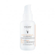 Sun-protection weightless fluid of Vichy Capital Soleil UV-Age Daily SPF50 + against signs of photoageing of face skin, 40 ml