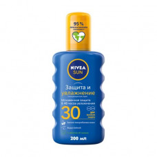 Sun-protection Nivea Sun Spray SPF 30 spray of Zashchita and moistening, waterproof, 200 ml