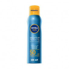 Sun-protection Nivea Sun Spray SPF 50 spray of Zashchita and ease, dry, superwaterproof, 200 ml
