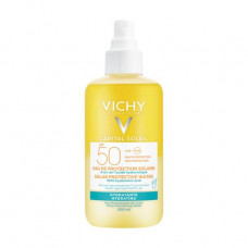 The sun-protection water two-phase moisturizing Vichy Capital Soleil Solar Protective Water SPF50 face and body spray with hyaluronic acid, 200 ml