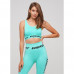 Sports seamless top female Giulia Top Fit Energy, Biscay Green, L/XL