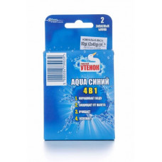 Means for cleaning of a toilet the Toilet Duckling of aqua blue 4v1 the replaceable block, 40 g