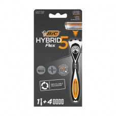 Razor men's BIC Flex 5 Hibrid with 4 replaceable cartridges