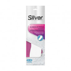 The shoe insoles Silver Aluminium Insole with aluminum foil, universal, size 33-45