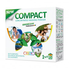 The laundry detergent Green&Clean Professional Compact Color for color clothes, 20 washings, 1 kg