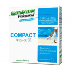The laundry detergent Green&Clean Professional Compact for white clothes, 60 washings, 3 kg