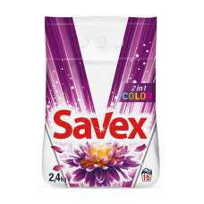 Laundry detergent for color Savex 2in1 Color fabrics, the automatic machine, 16 washings, 2.4 kg