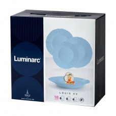 Table service of Luminarc Louis XV Light Blue, 18 objects (Q5615)