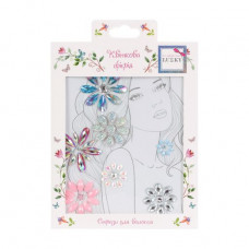 Rhinestones stickers for Lukky hair the Flower enchanting spectacle, the 72nd rhinestones on a leaf (T18906)