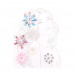 Rhinestones stickers for Lukky hair the Flower enchanting spectacle, the 72nd rhinestones on a leaf (T18906)