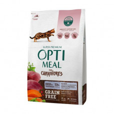 The dry bezzernovy Optimeal cat food with a duck and vegetables, 4 kg
