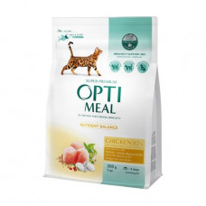 The Optimeal dry cat food with taste of chicken, 200 g