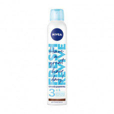 NIVEA 3 dry shampoo in 1 for dark hair with effect of volume, against a greasy luster, 200 ml