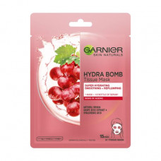 The supermoistening fabric Garnier Skin Naturals mask Akwa Bomba, moistening + leaving, for face skin with signs of age changes, 28 g