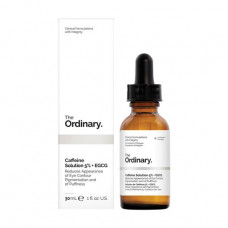 Serum under eyes with caffeine and the The Ordinary Caffeine Solution green tea of 5% + EGCG, 30 ml