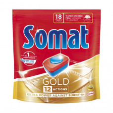 Tablets for washing of ware of Somat Gold in the dishwasher, 18 pieces
