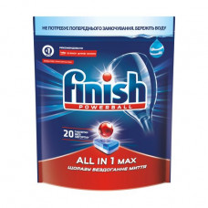 Tablets for washing of ware in the Finish All in 1 Max dishwasher, 20 pieces