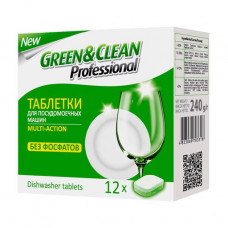 Tablets for the Green&Clean Professional Multi-Action dishwashers, 12 pieces