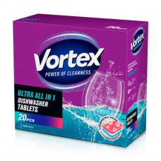 Tablets for the Vortex Ultra All in 1 dishwashers, 20 pieces