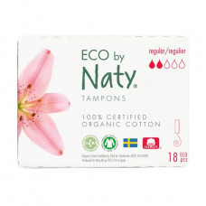 Tampons of ECO by Naty Regular, 18 pieces