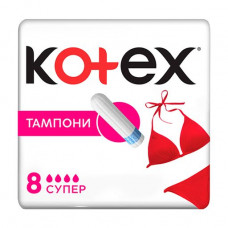Tampons of Kotex Super, 8 pieces