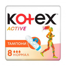 Tampons of Kotex Active Normal, 8 pieces