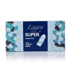 Tampons of Lingery Super, 32 pieces