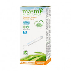 Masmi tampons organic super plus with the applicator, 14 pieces.
