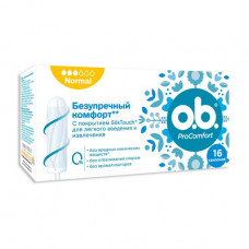 Tampons female hygienic o.b. ProComfort Normal, 16 pieces