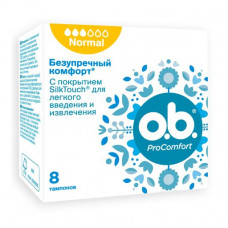 Tampons female hygienic o.b. ProComfort Normal, 8 pieces