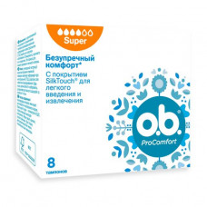 Tampons female hygienic o.b. ProComfort Super, 8 pieces