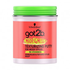 The texturing paste for hair dressing of Made4Mess Texturizing Putty Got2B fixing 4, 100 ml