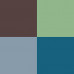 Eye shadow COLOR ME 4-colored tone 76, 4 g