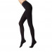 Warm tights female Conte elegant Velour Active with the dragging-away shorts, 100 DEN, Nero, size 2