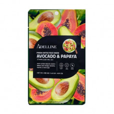 Fabric a detox - an Adelline Fresh Detox Face Mask Avocado & Papaya face pack with extract of avocado and a papaya, 20 ml