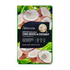 Fabric a detox - an Adelline Fresh Detox Face Mask Chia Seeds & Coconut face pack extract of seeds of a chia and a coco, 20 ml