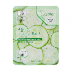 Fabric face pack 3W Clinic Fresh Cucumber Mask Sheet with extract of a cucumber, 1 piece