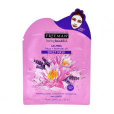 The fabric FREEMAN Feeling Beautiful face pack calming the Lotus and Oil of a lavender, 25 ml
