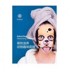 The fabric Fabrik Cosmetology Animal Dog face pack moistening with a print, 9 g