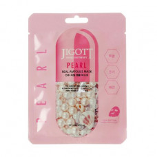 Fabric Jigott Pearl Real Ampoule Mask face pack with extract of pearls, 27 ml