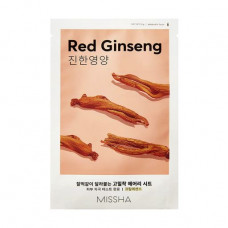 Fabric Missha Airy Fit Sheet Mask Red Ginseng face pack with extract of a red ginseng, 19 g