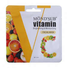 The fabric Mond'Sub Vitamin C Brightening & Moisturizing Facial Mask face pack Moistening and refreshing, 25 ml