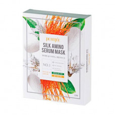 Fabric Petitfee & Koelf Silk Amino Serum Mask face pack with silk proteins, 10 sht*25