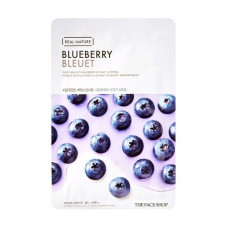 Fabric The Face Shop Real Nature Blueberry Face Mask face pack with extract of blueberry, 20 g