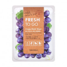 Fabric Tony Moly Fresh To Go Mask Sheet Grape face pack with grapes, 22 g