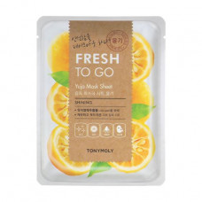 Fabric Tony Moly Fresh To Go Mask Sheet Yuja face pack with a citrus to Yudz, 25 g