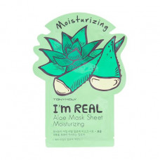 The fabric Tony Moly Im Real Aloe face pack moistening with extract of an aloe, 21 ml