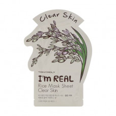 Fabric Tony Moly Im Real Rice Mask Sheet face pack with extract of rice, 21 ml